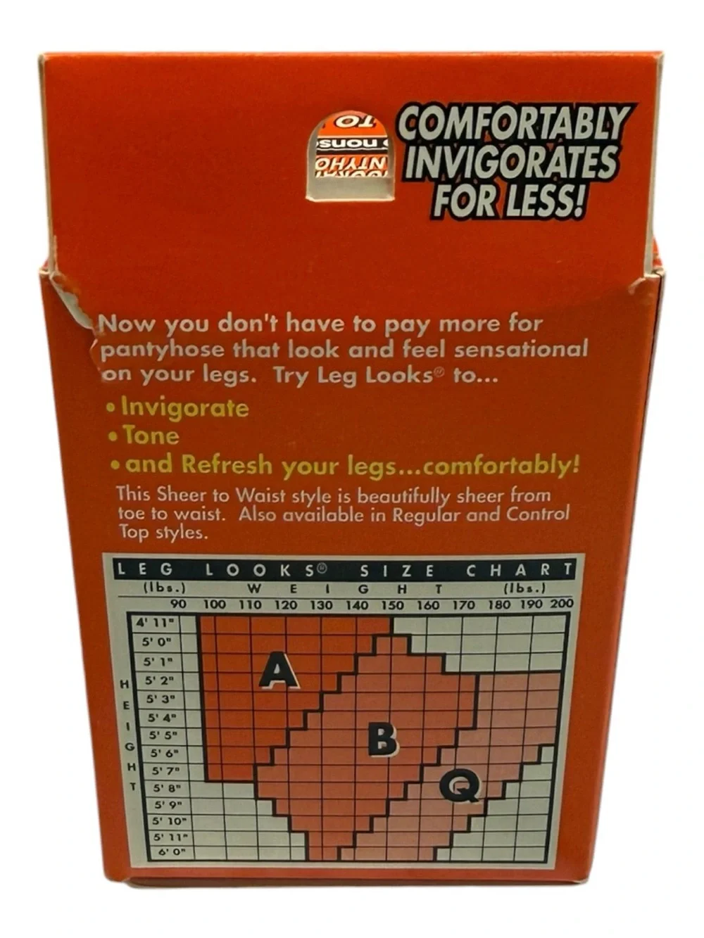 Leg Looks By No Nonsense Sheer To Waist Pantyhose Size B Tan N18 Sheer Toe